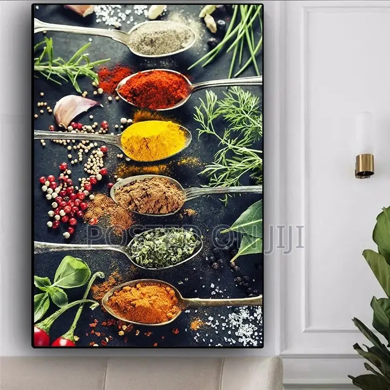 Kitchen Wall Art Vegetables And Meat Poster Printing