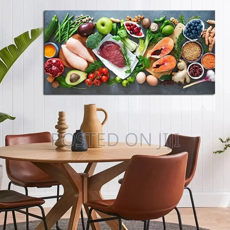 Kitchen Wall Art Vegetables And Meat Poster Printing