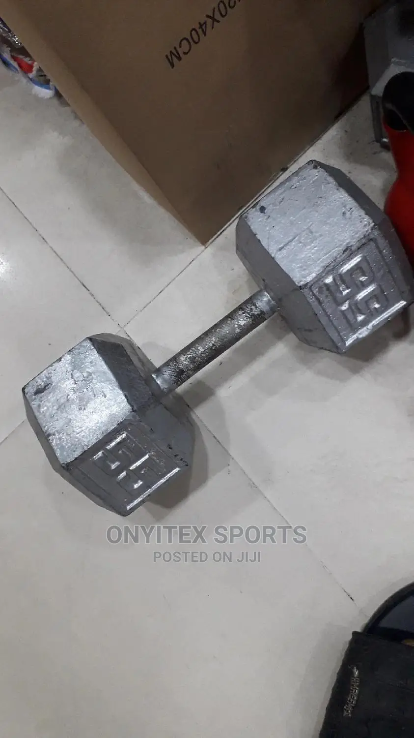 Hexagon Dumbell 55kg, Silver Colour(2,000 Per Kg)