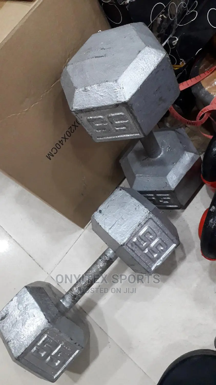Hexagon Dumbell 55kg, Silver Colour(2,000 Per Kg)