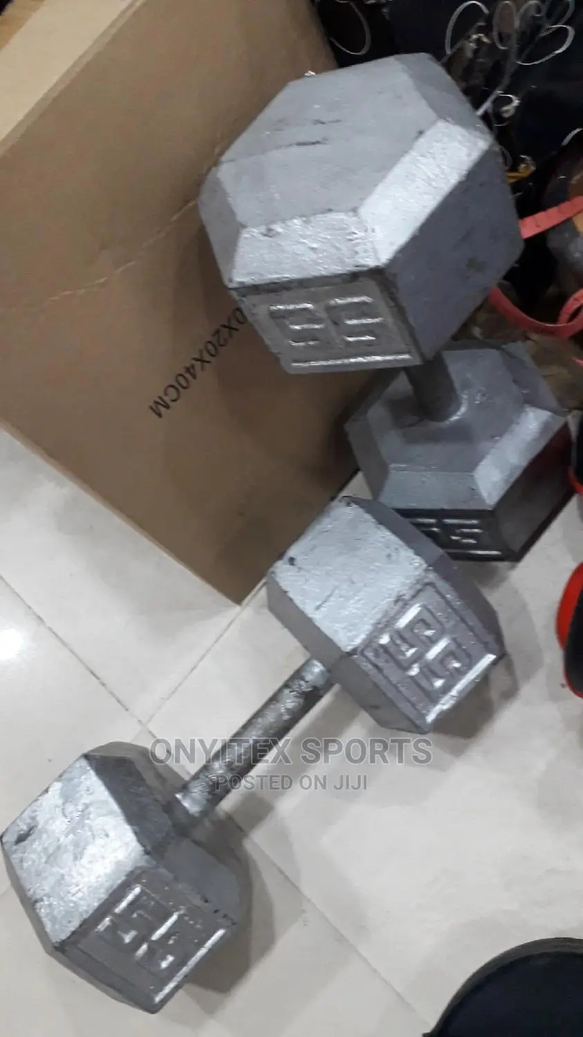 Hexagon Dumbell 55kg, Silver Colour(2,000 Per Kg)