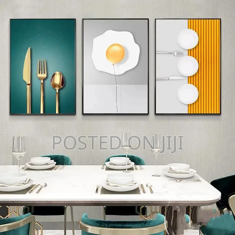 Nordic Abstract Kitchen Knife Decorative Pictures