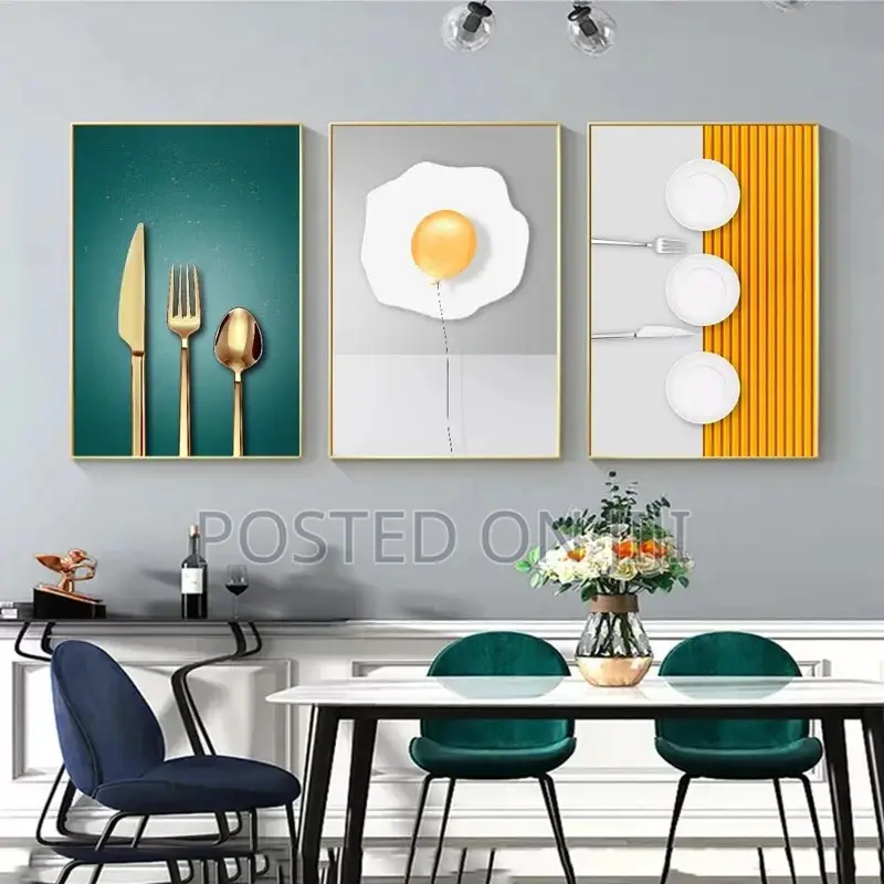 Nordic Abstract Kitchen Knife Decorative Pictures
