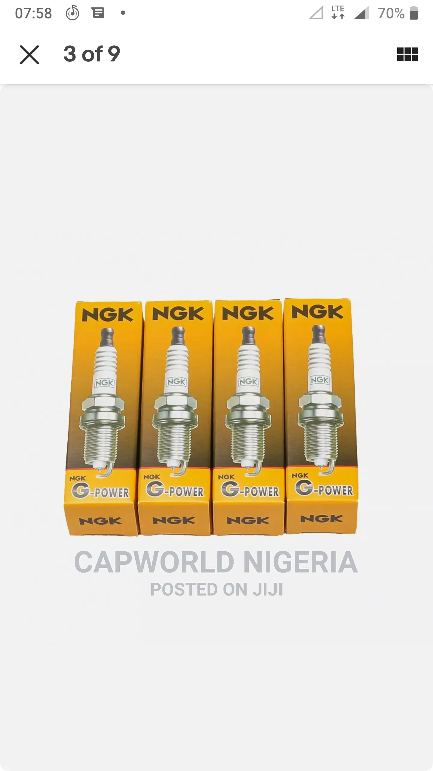 4pcs- Genuine NGK (7092) G-Power Platinum Spark Plugs