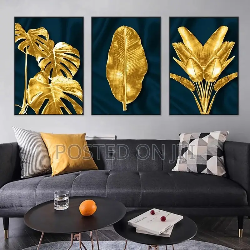Abstract Golden Plant Leaves