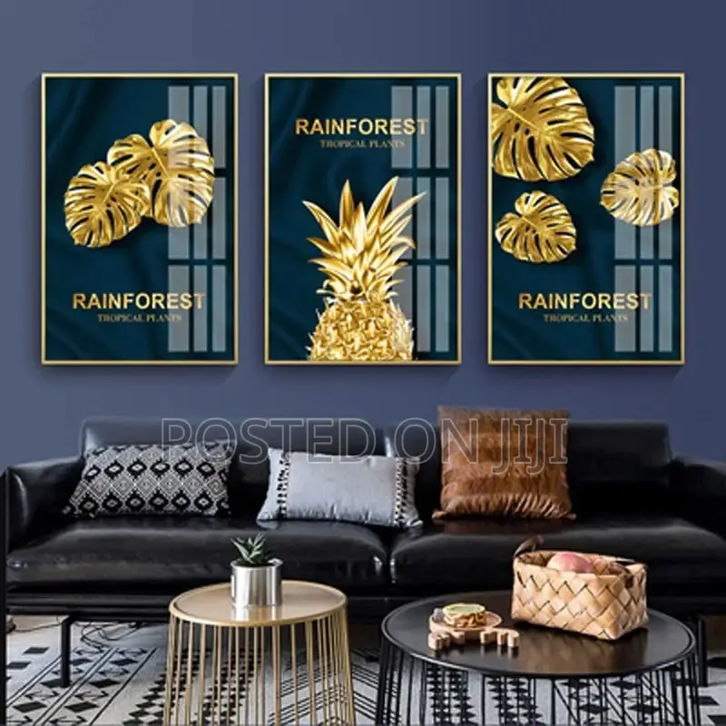 Abstract Golden Plant Leaves