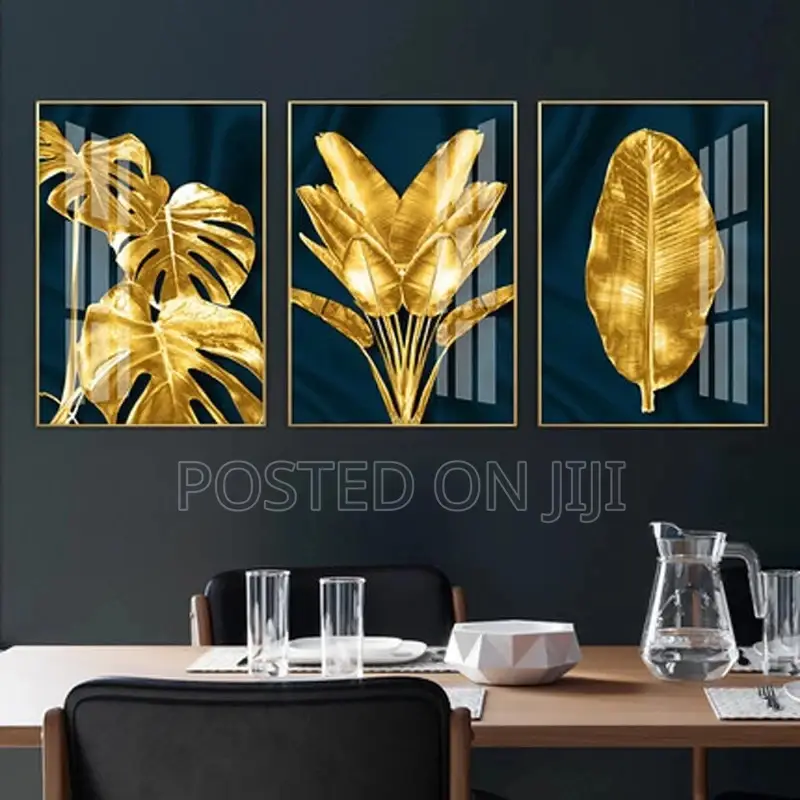 Abstract Golden Plant Leaves