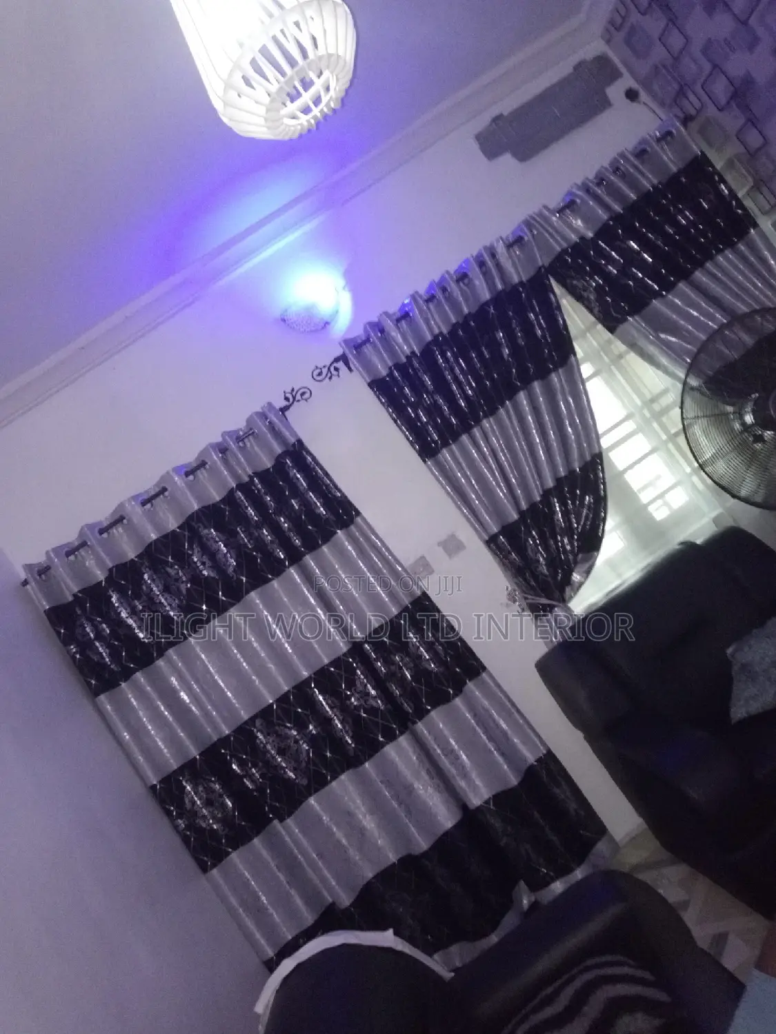 Quality Full Wall Length Fabric Curtains.