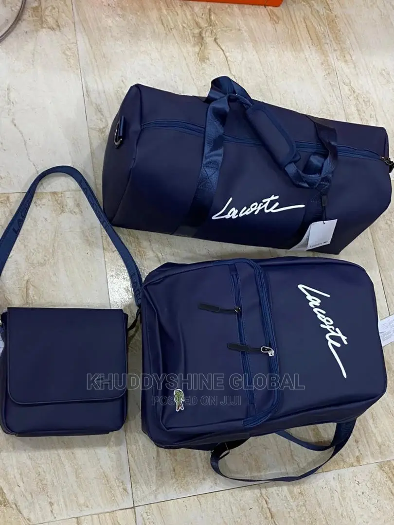 3 Set Lacoste Traveling Bag, Backpack Bag and Shoulder Bag