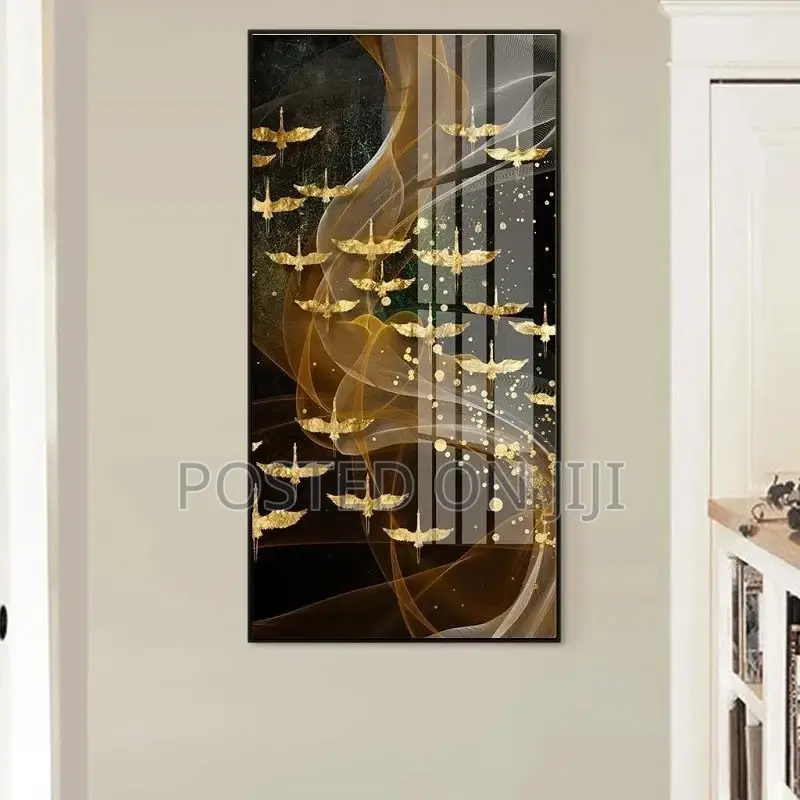 Hd Abstract Golden Bird Painting