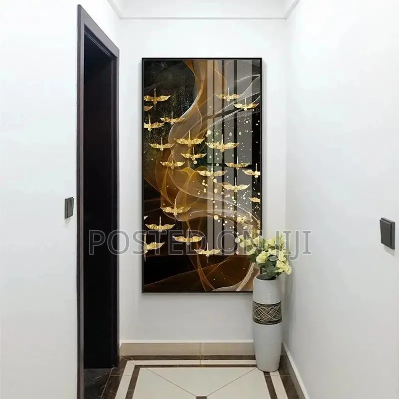 Hd Abstract Golden Bird Painting