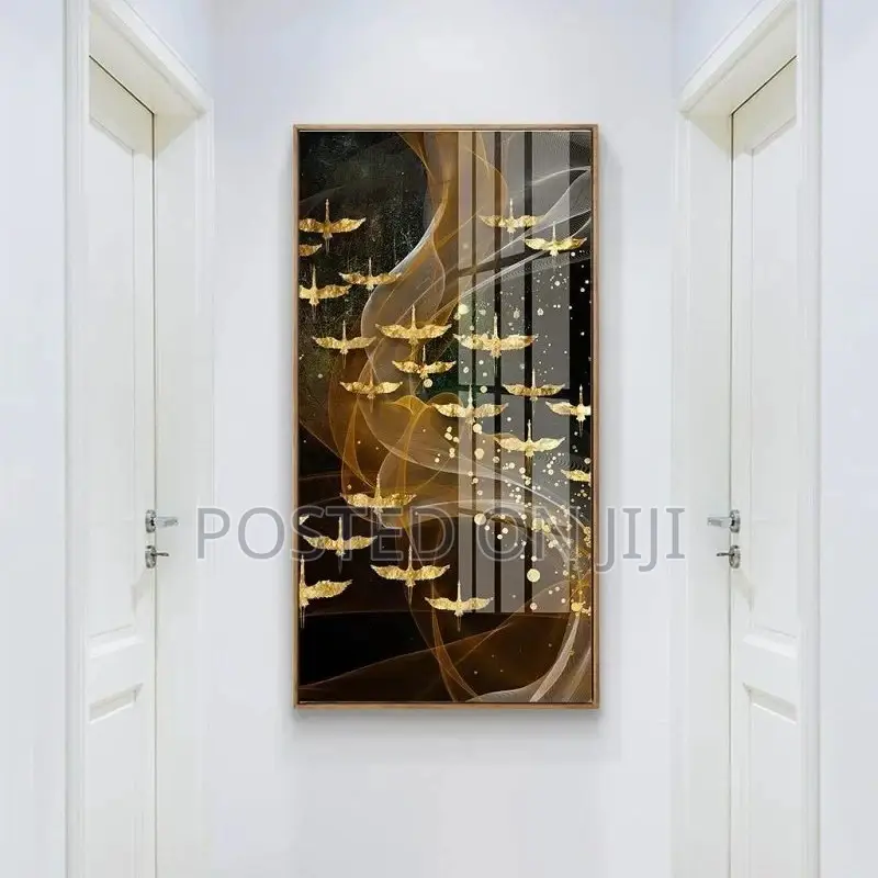 Hd Abstract Golden Bird Painting