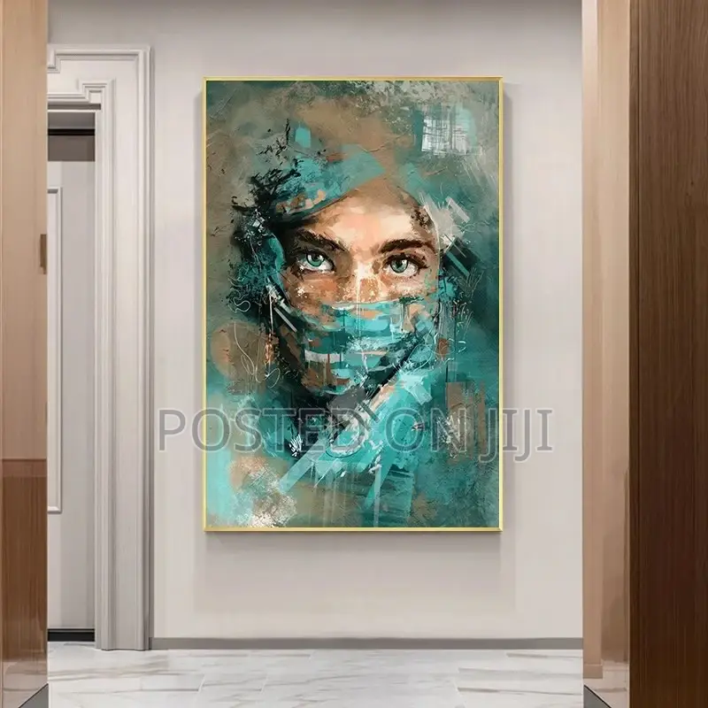 Abstract Woman Face Wall Art