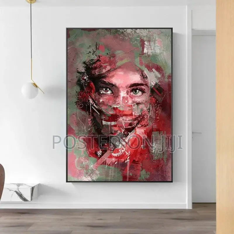 Abstract Woman Face Wall Art