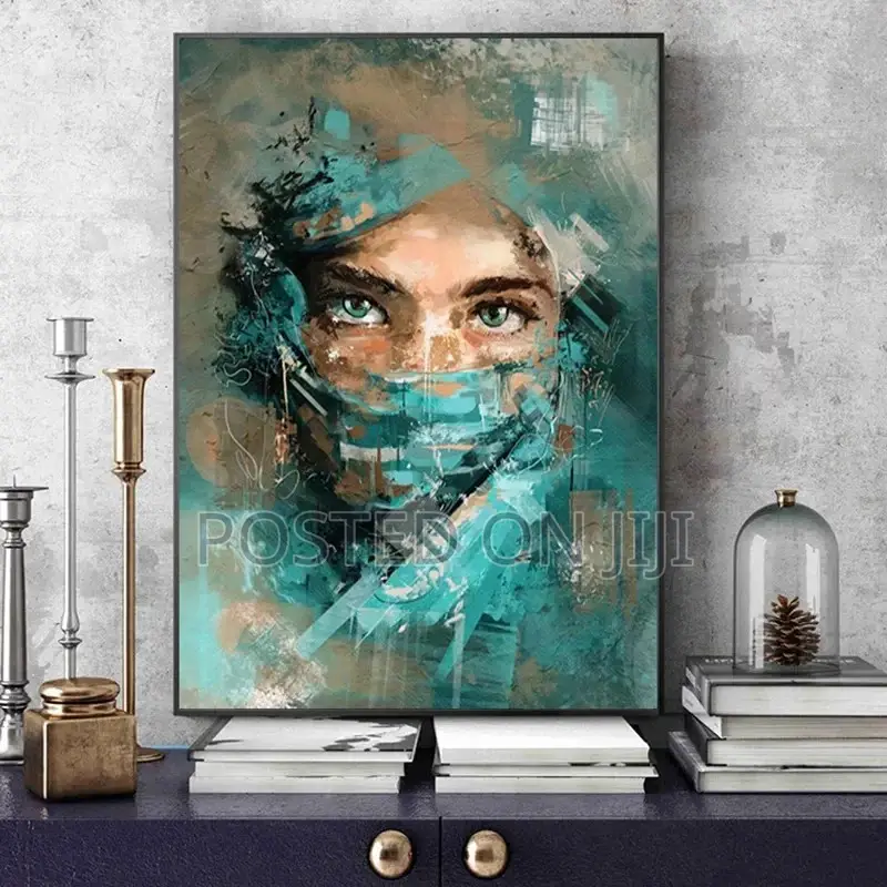 Abstract Woman Face Wall Art