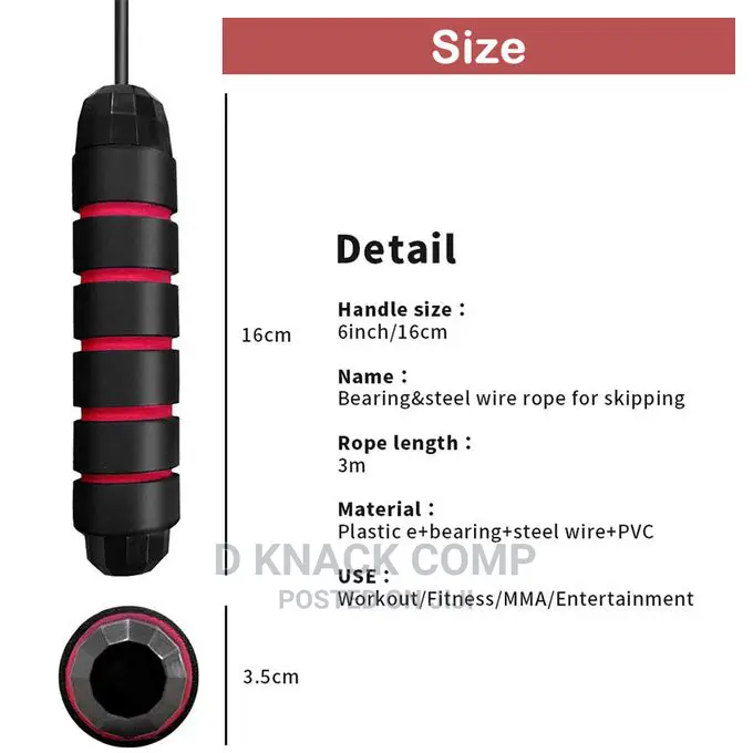 Exercise Jump Skipping Rope With Ball Bearings Rapid Speed