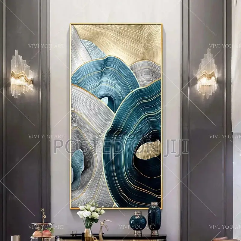 Black and White Gold Modern Art