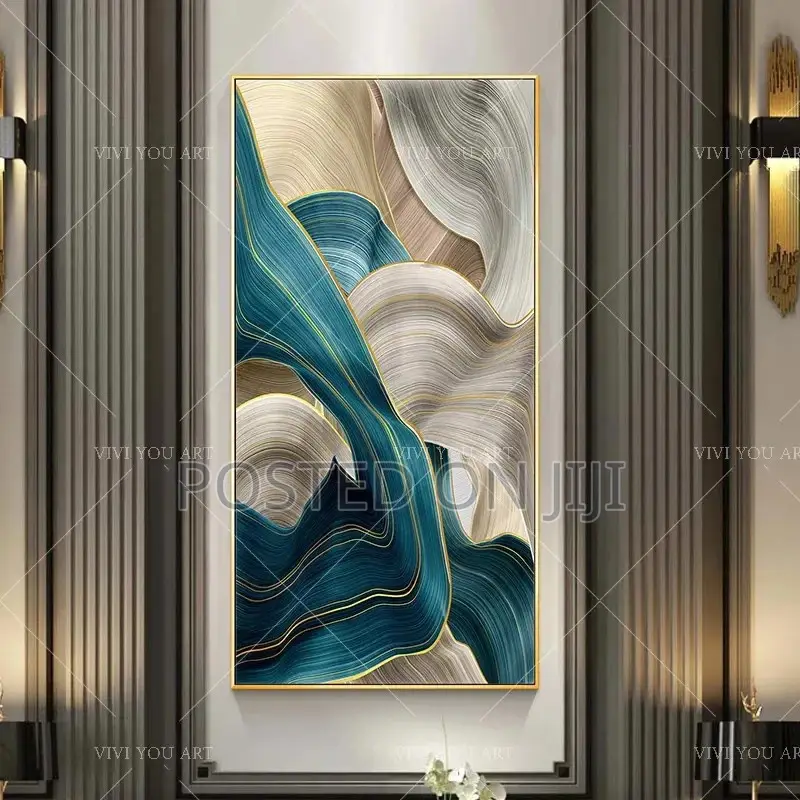 Black and White Gold Modern Art