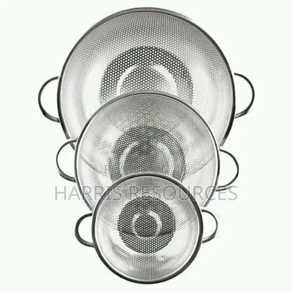 3pcs Stainless Steel Collander Bowl 22.5cm, 25.5cm, 28.5cm
