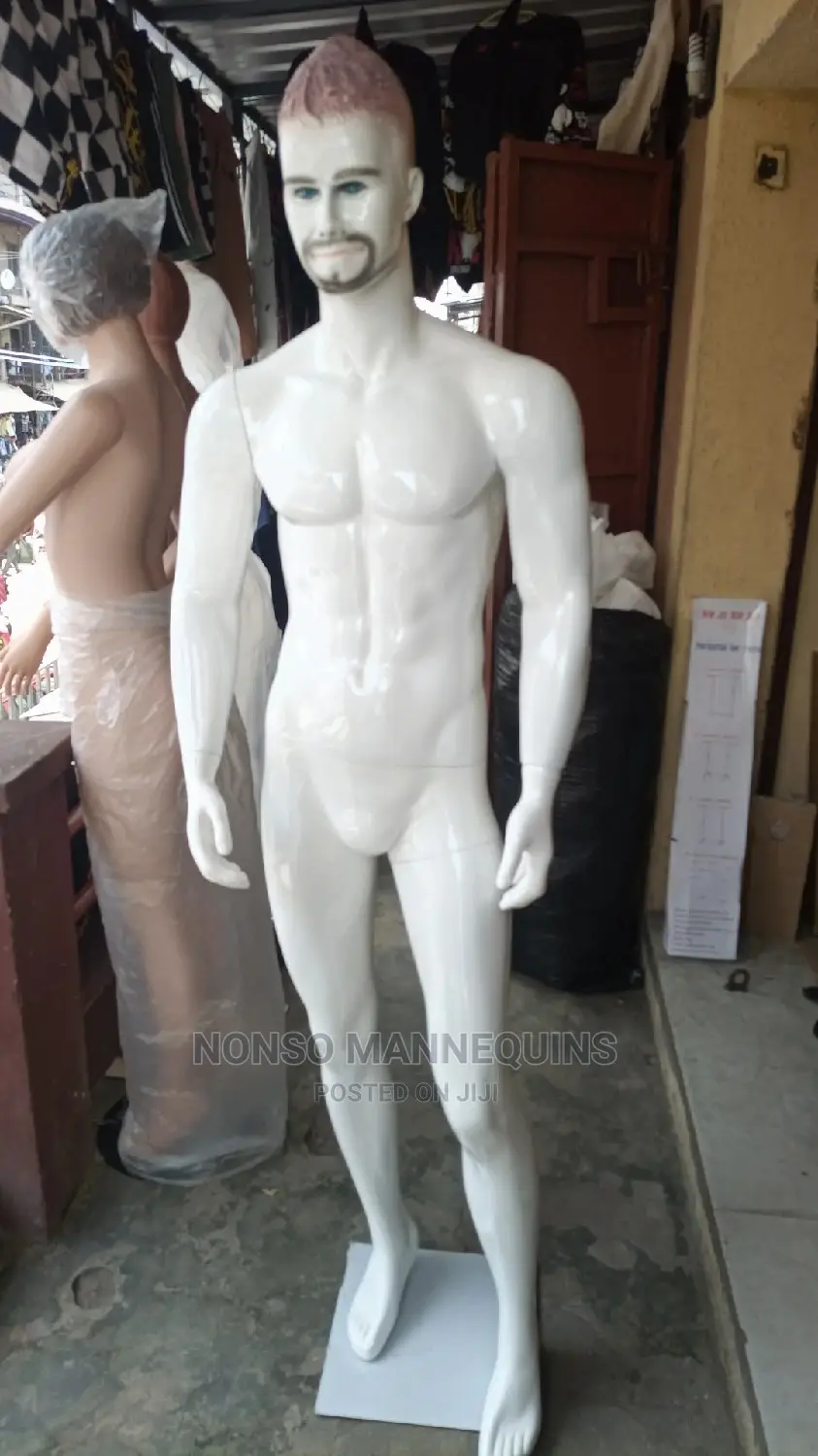 Glossy White Beckham Full Body Male Mannequin