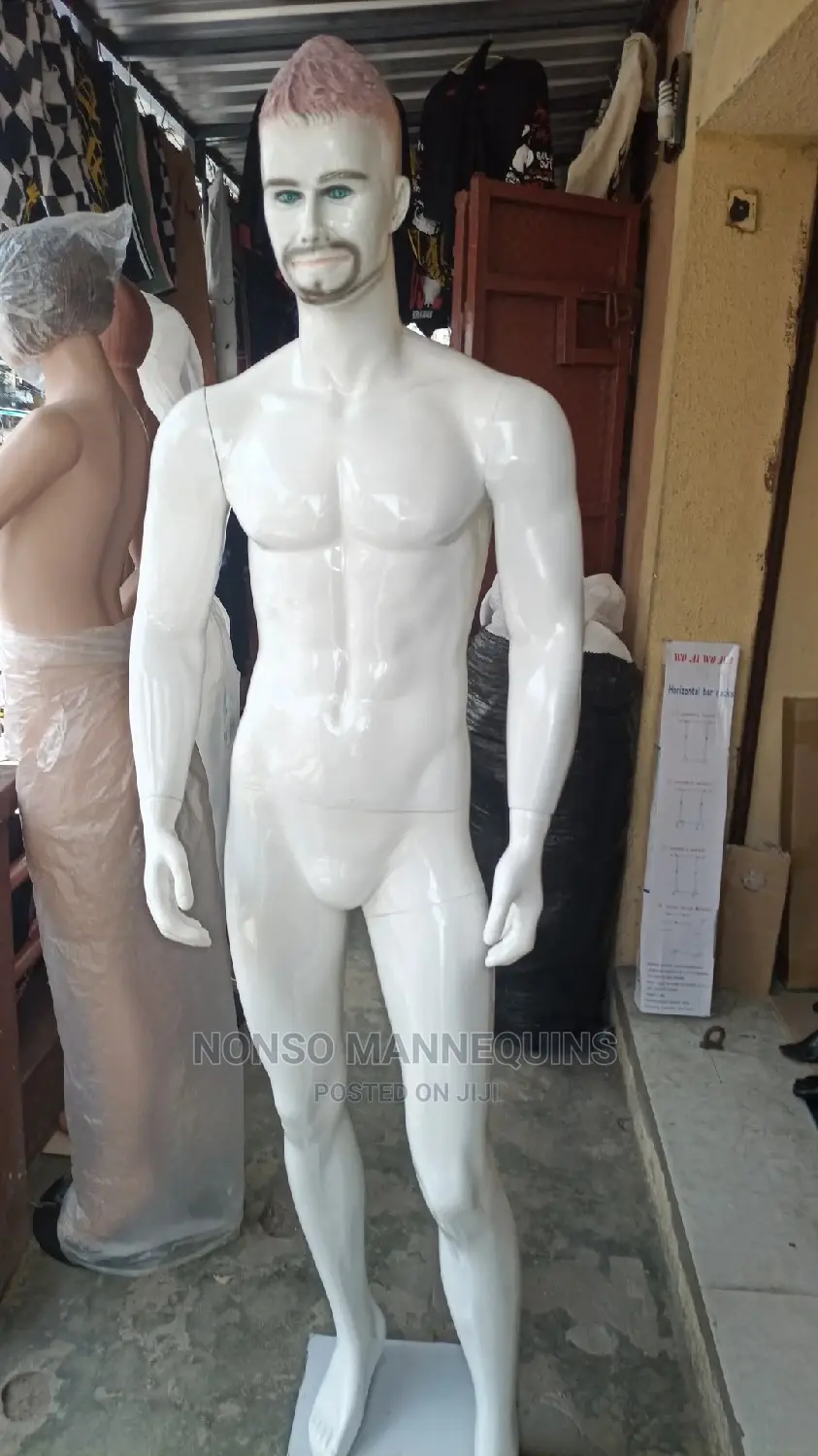 Glossy White Beckham Full Body Male Mannequin