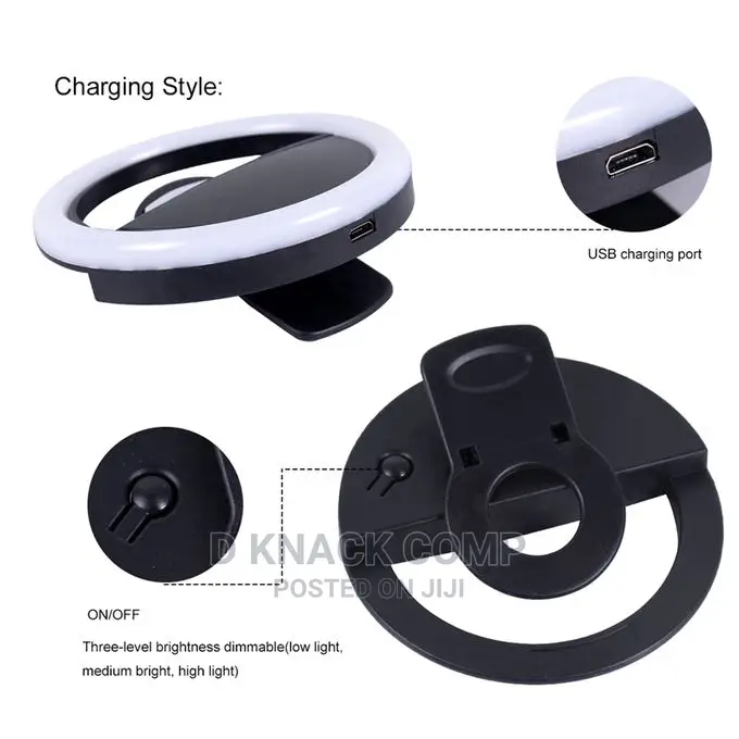 Rechargeable Selfie Led Ring Fill Light for Phone
