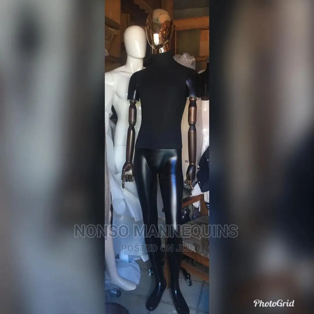 Full Body Male Mannequins With Wooden Hands And Fabric Body