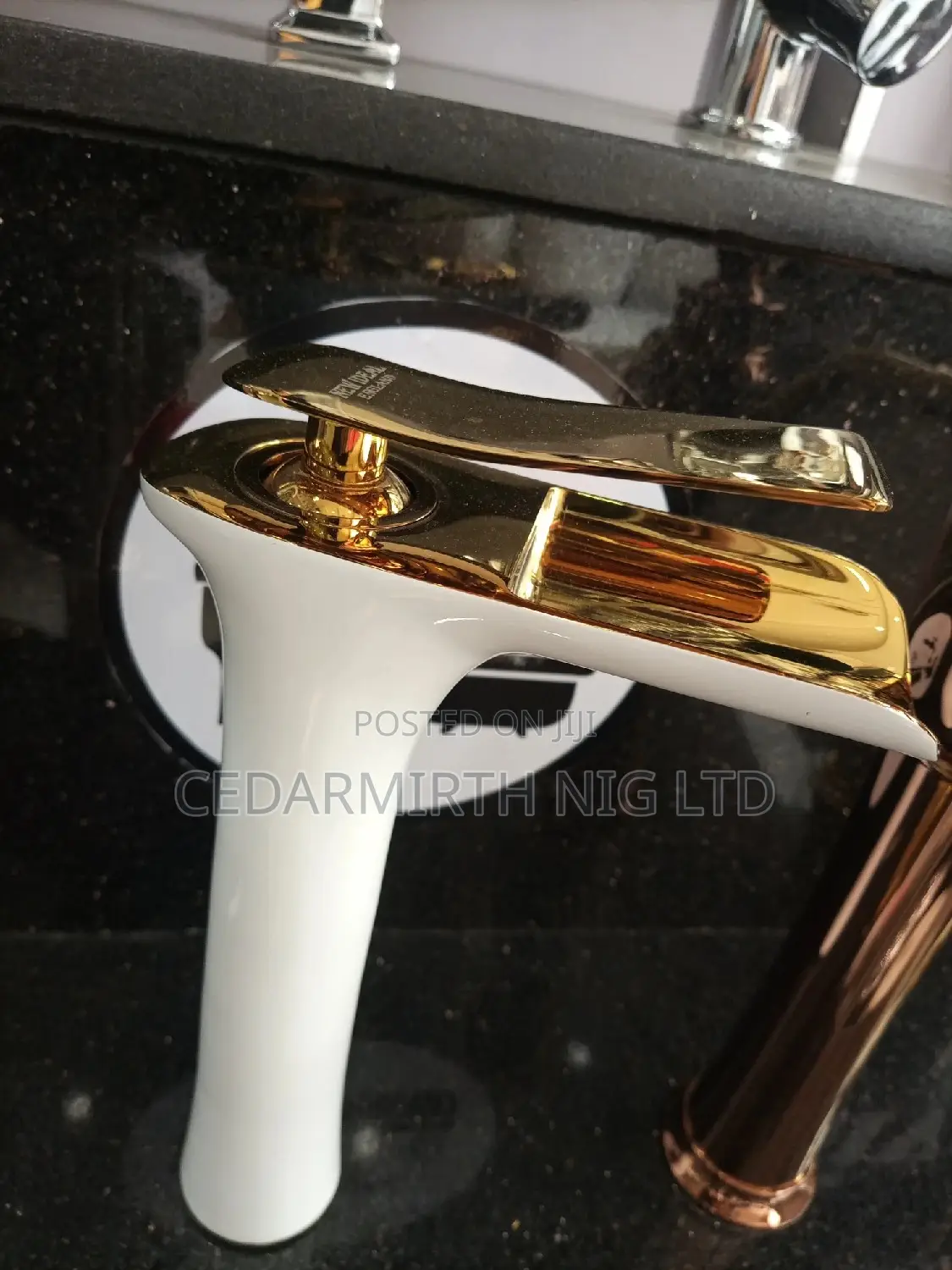 NI Whitegold Waterfall Basin Mixer Tap