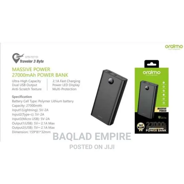 Oraimo 27000mah Massive Powerbank Traveller 3 Byte