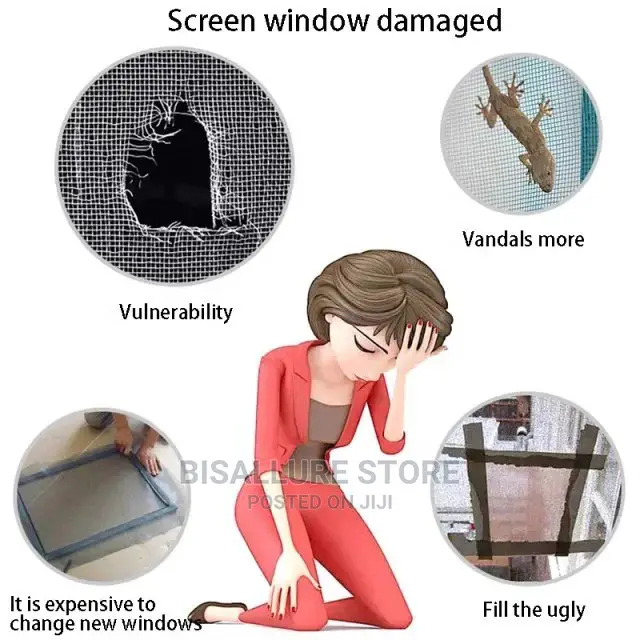 Adhesive Mosquito Window Repair Net Mesh- 4 Packs