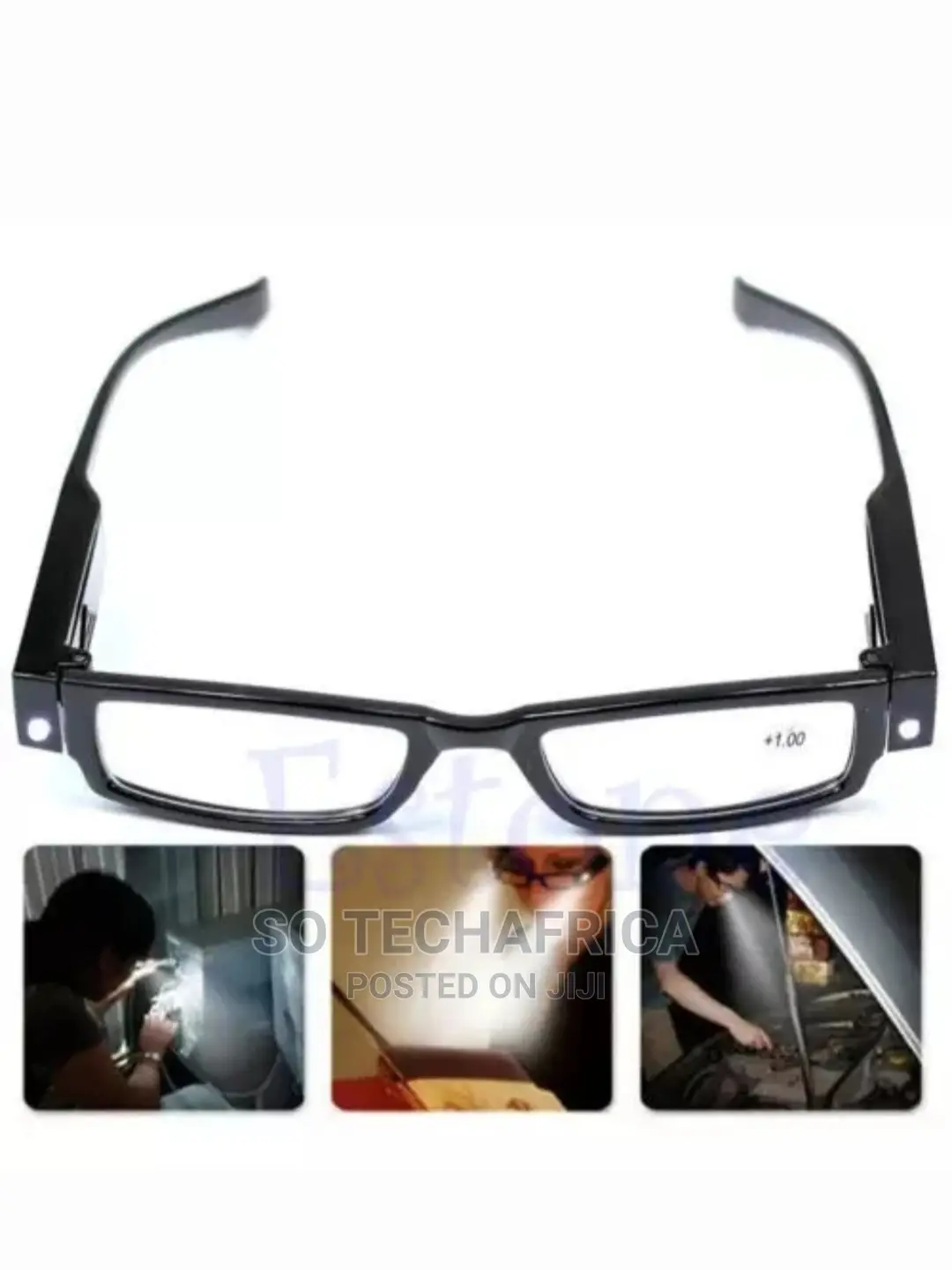 Unisex Stylish Reading Glasses With Dual Led Light
