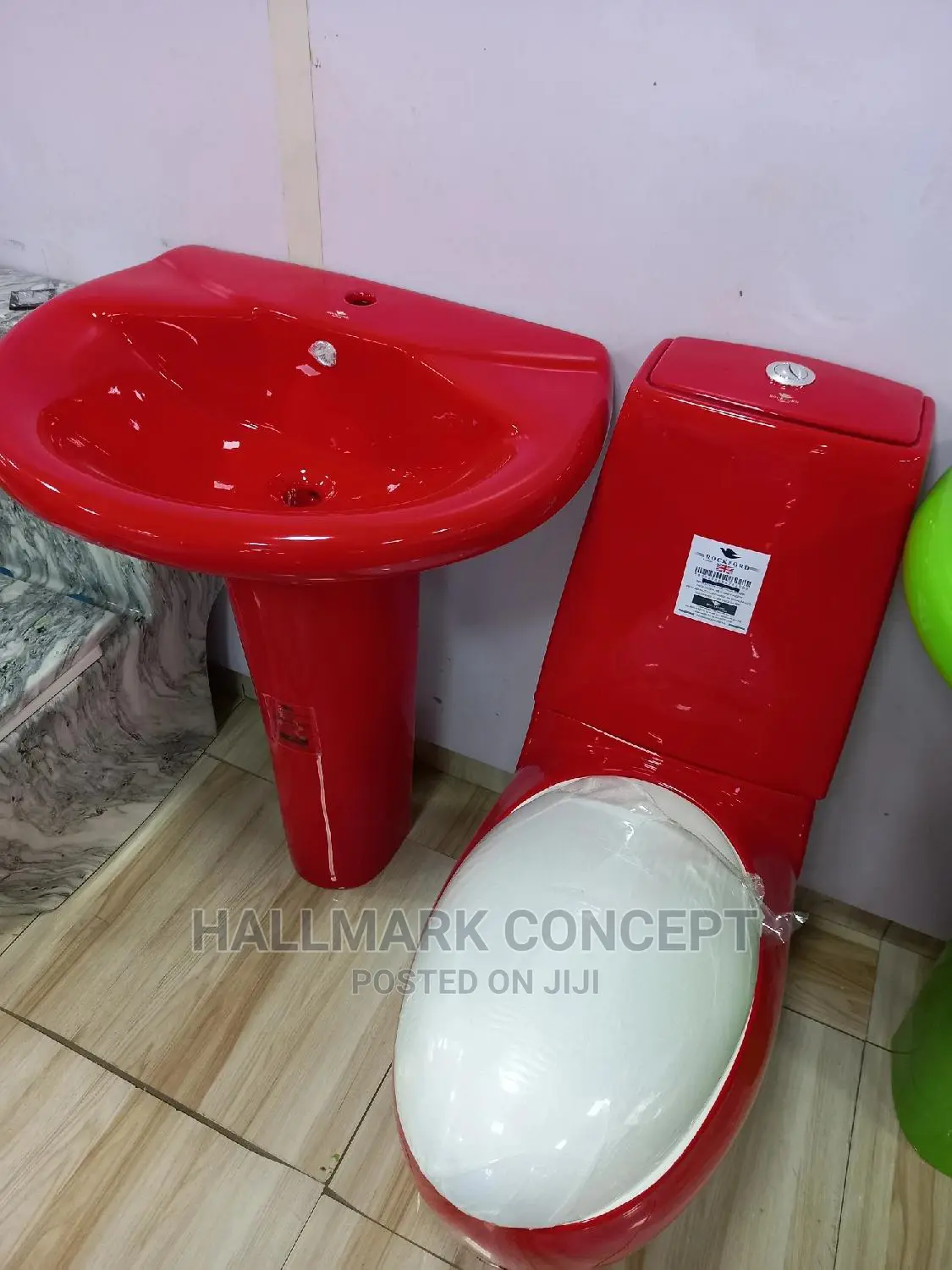 Coloured Egg Shaped Water Closets.