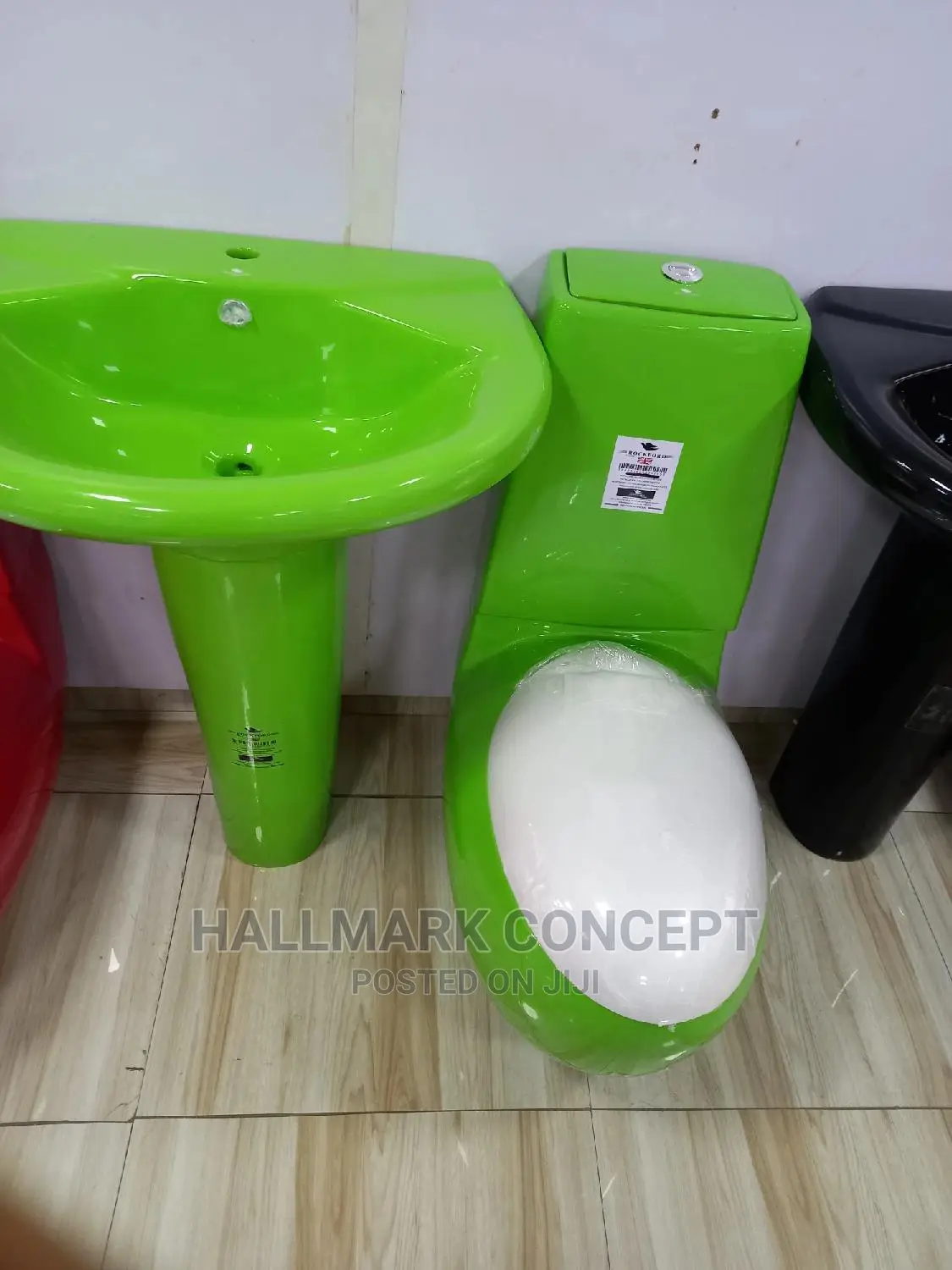 Coloured Egg Shaped Water Closets.