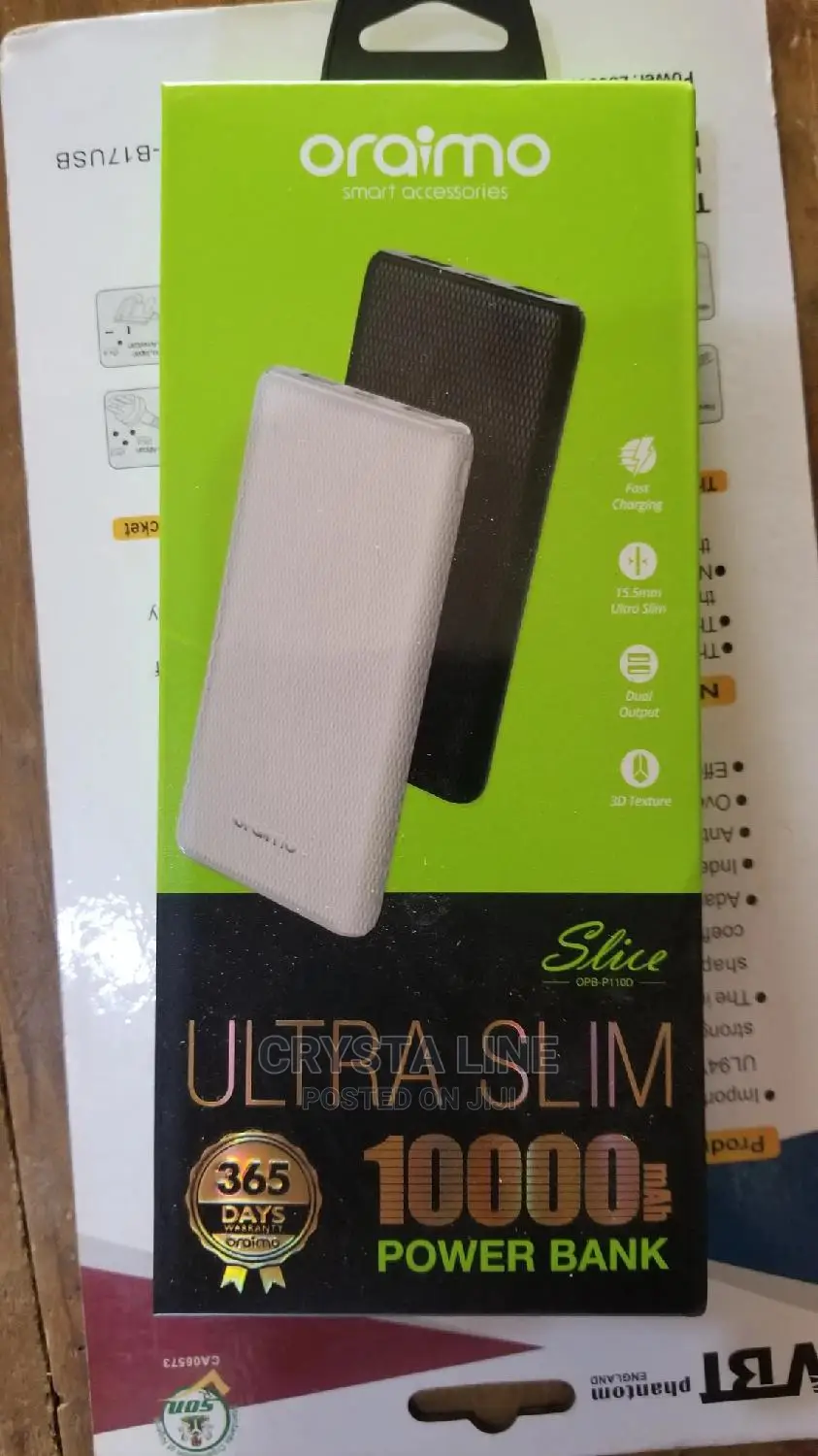 10000 Mah Oraimo Powerbank