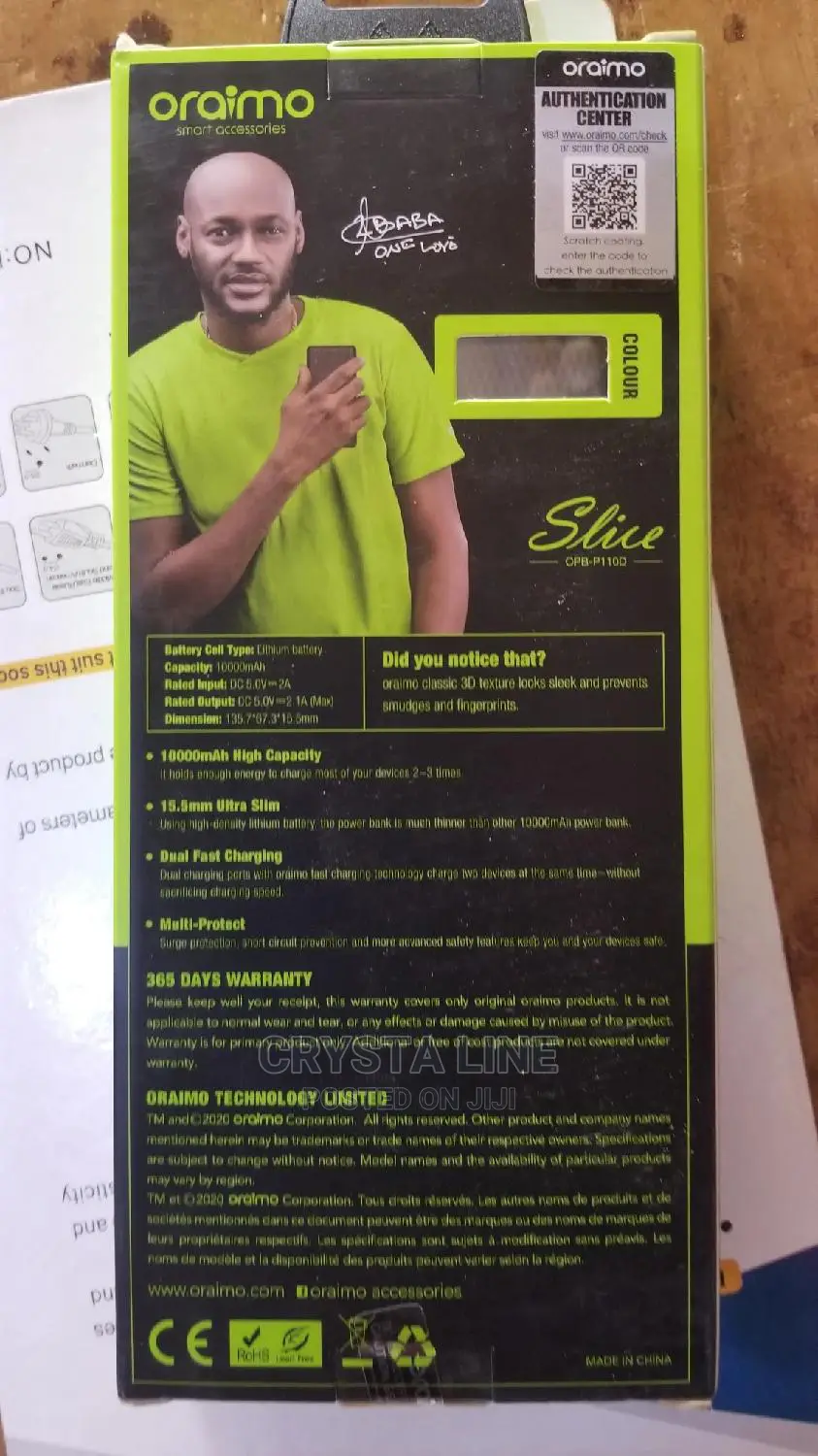 10000 Mah Oraimo Powerbank