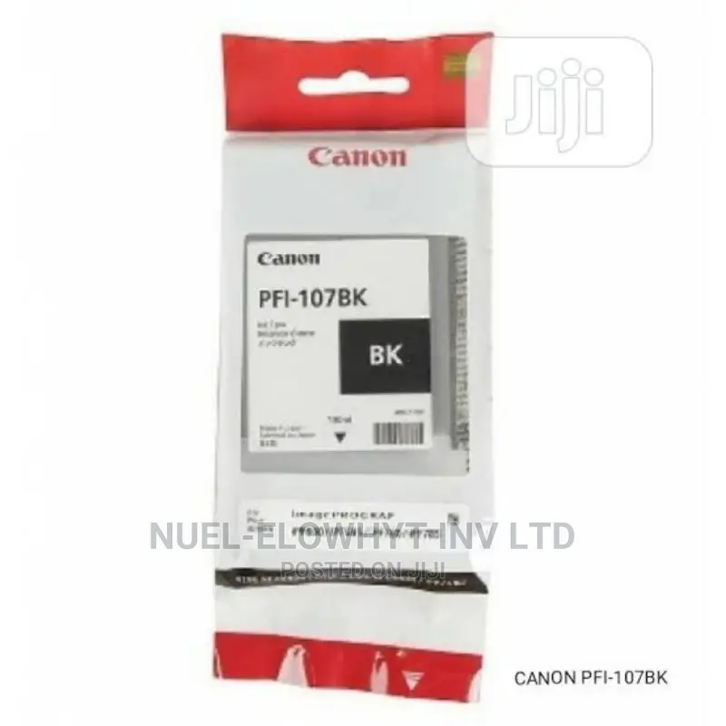 Canon PFI-107BK Black Ink Cartridge (130 Ml)