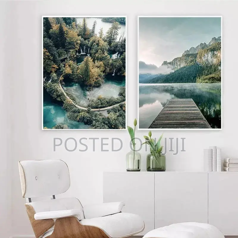 Mountain Lake Boat Print