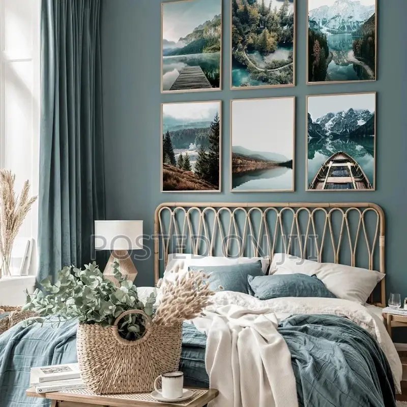 Mountain Lake Boat Print