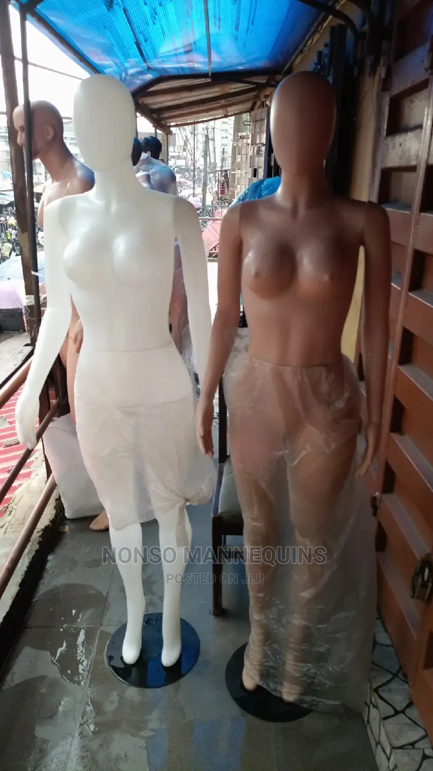 White Brown Female Faceless Plastic Detachable Mannequins