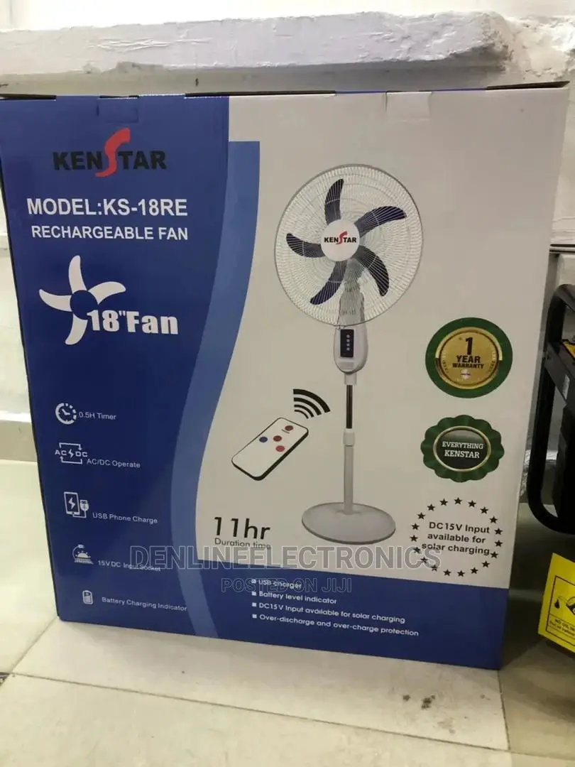 Kenstar 18inches Rechargeable and Remote Standing Fan