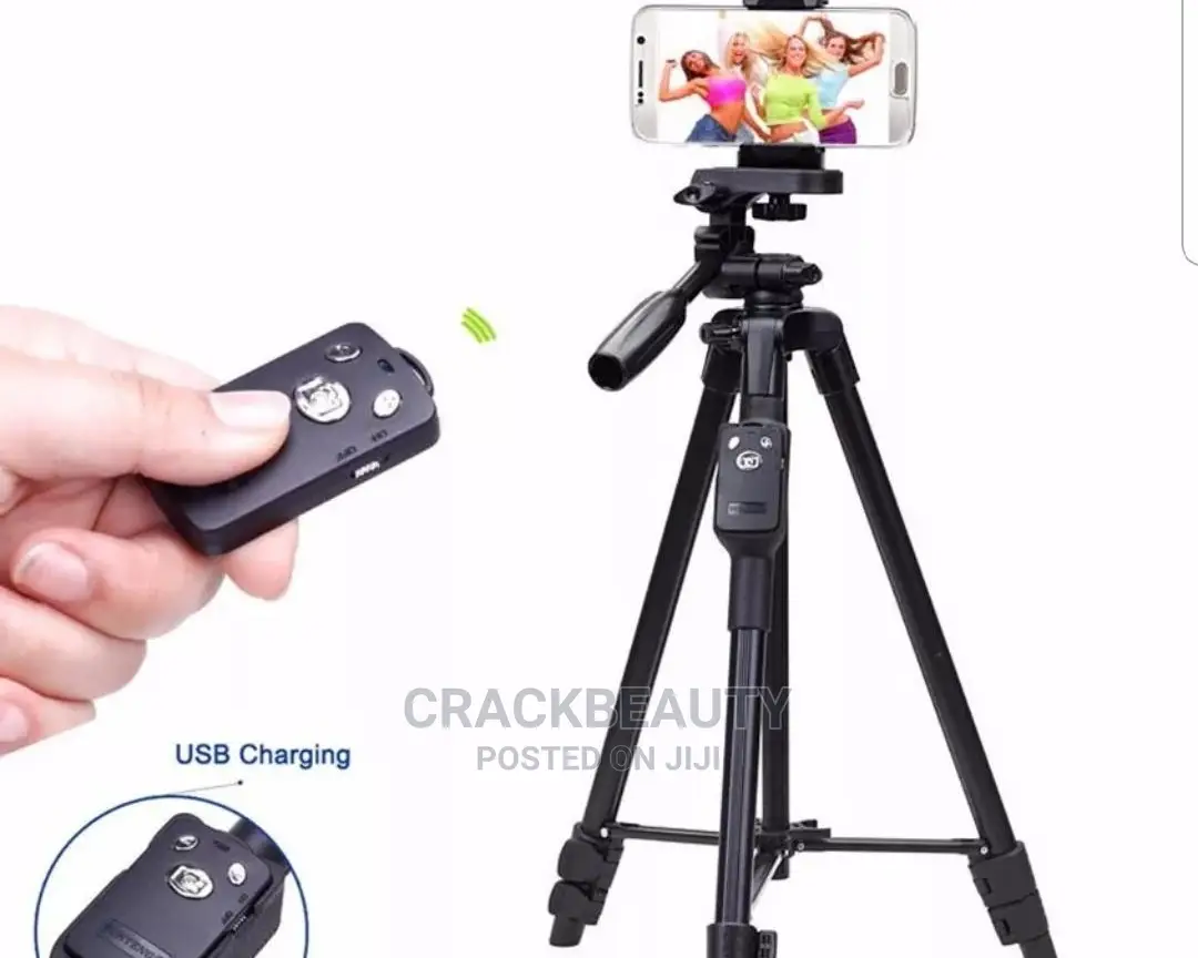 Tripod Stand With Bluetooth Shutter/Remote and Phone Holder
