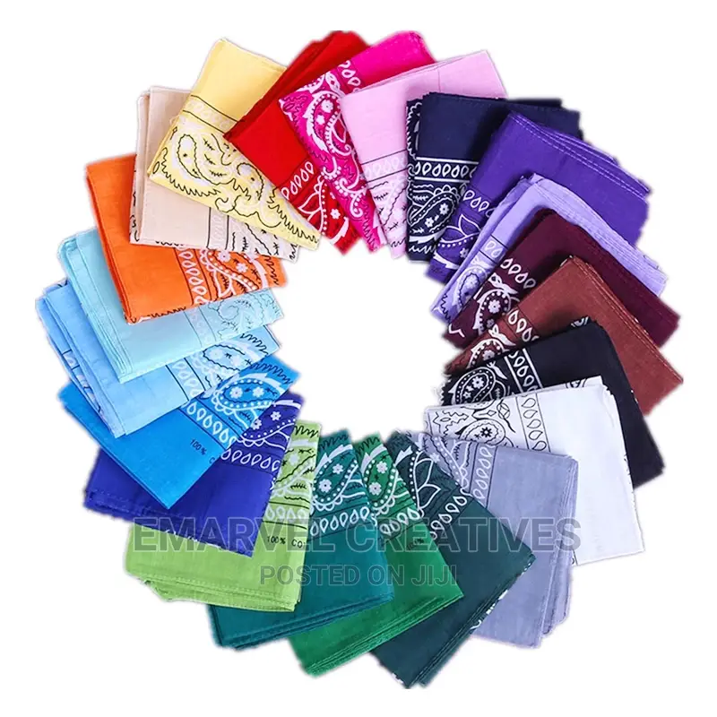 Fashion Hip Hop 100% Cotton Bandana Square Scarf ( a Dozen )