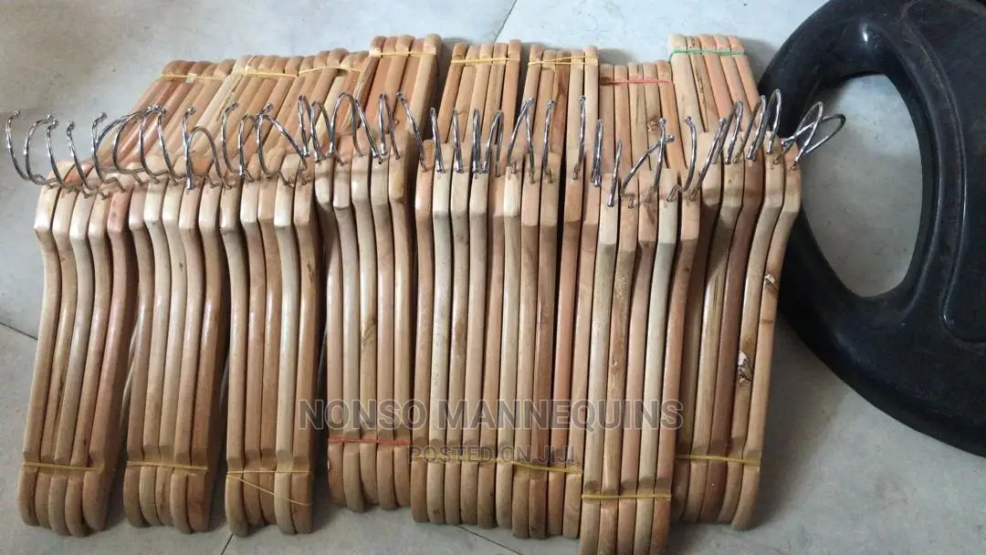 Bundle of Wooden Clothes Hangers