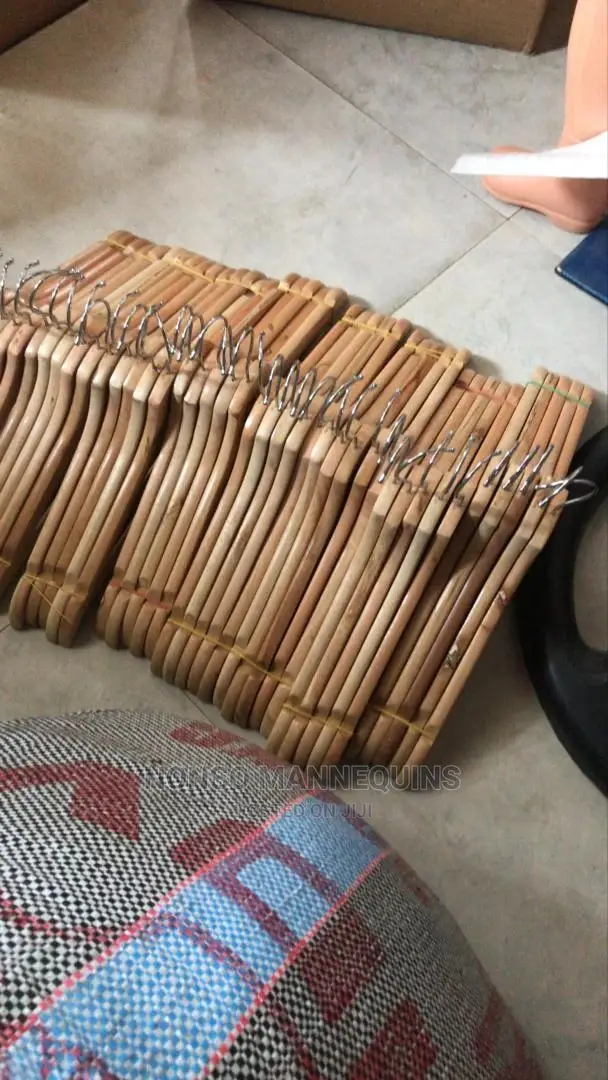 Bundle of Wooden Clothes Hangers