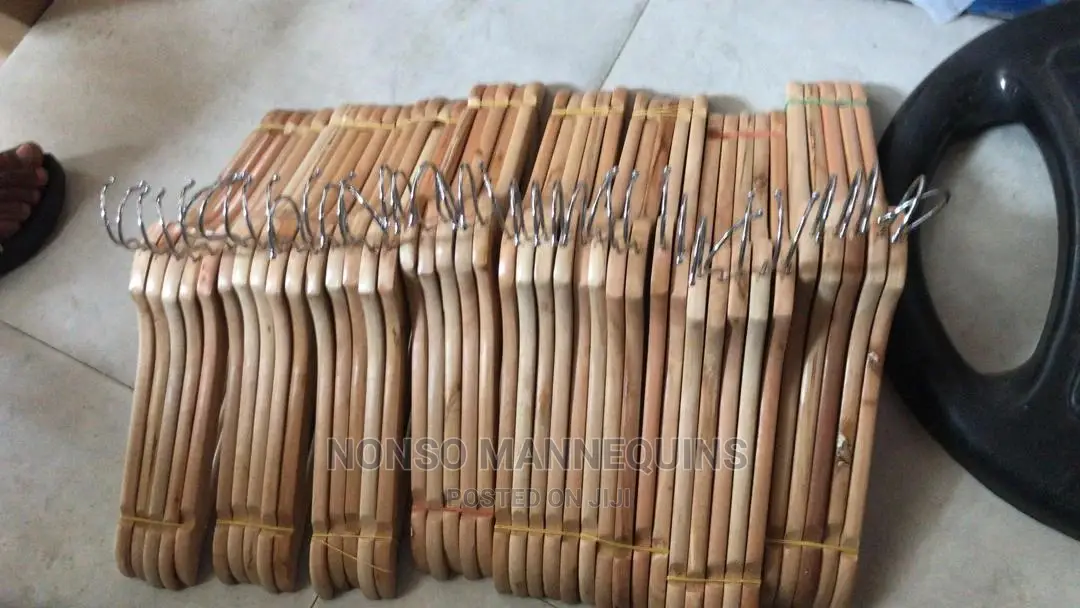 Bundle of Wooden Clothes Hangers