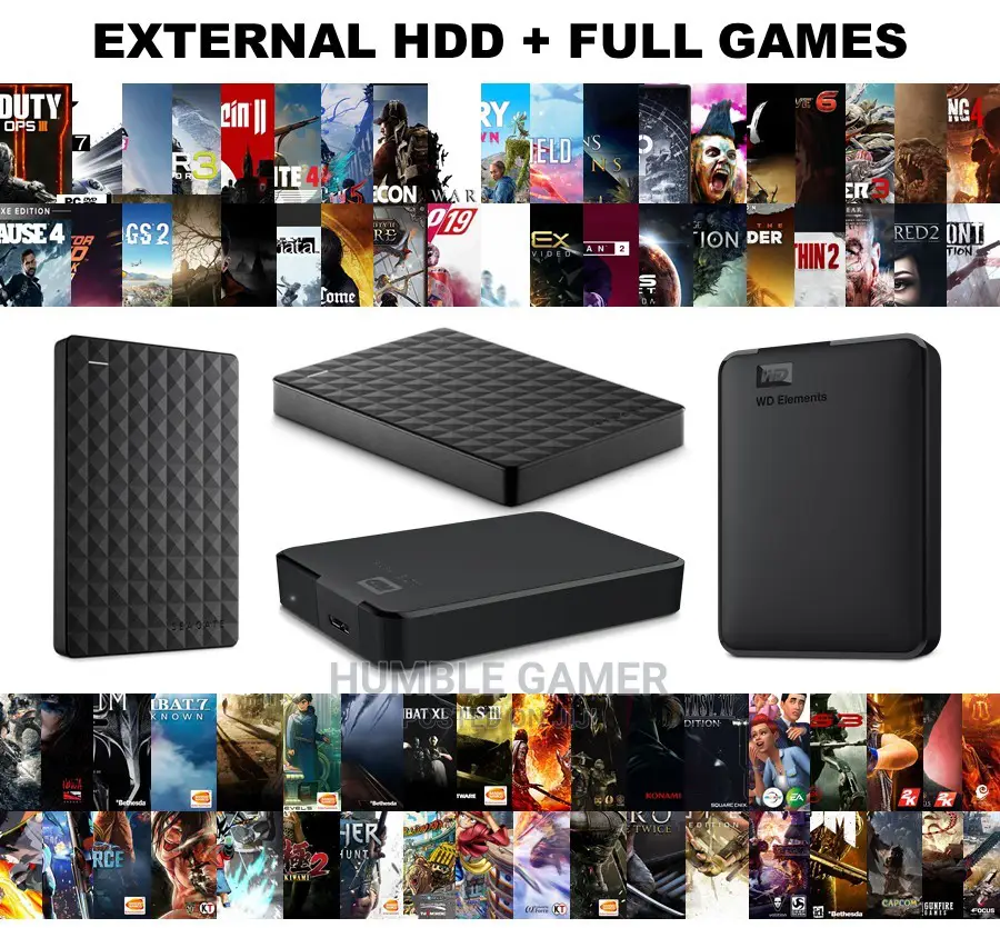 500GB Hard Drive + 7 Laptop and PC Games of Your Choice