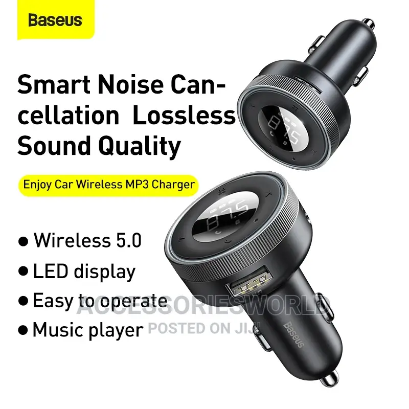 Baseus Led FM Transmitter Modulator Bluetooth 5.0