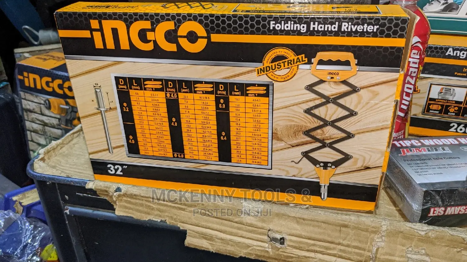 INGCO Original Industrial Graded Folding Hand Riveter 32"