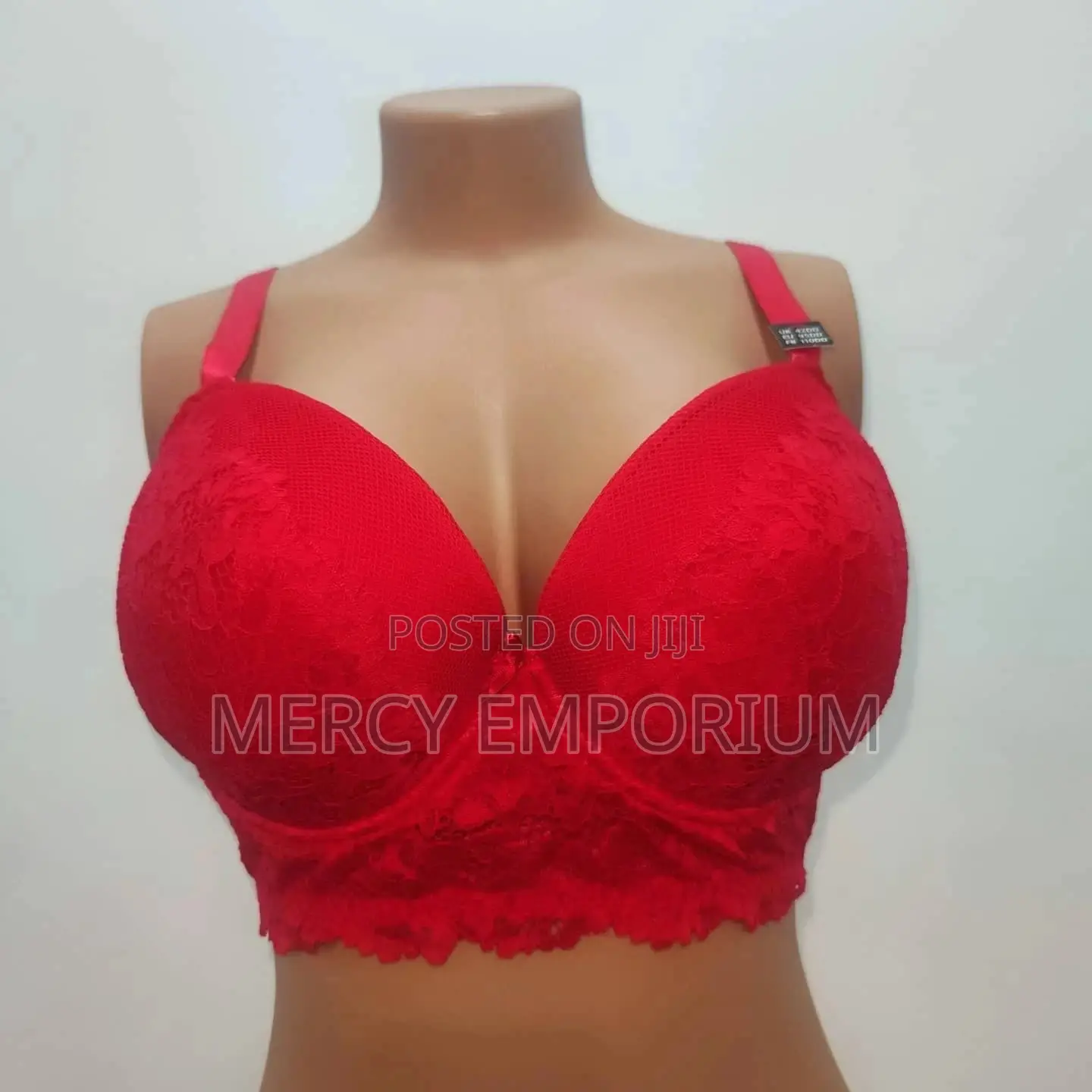 Red Lace Bra With Matching Panties. Bra 42C and 42DD