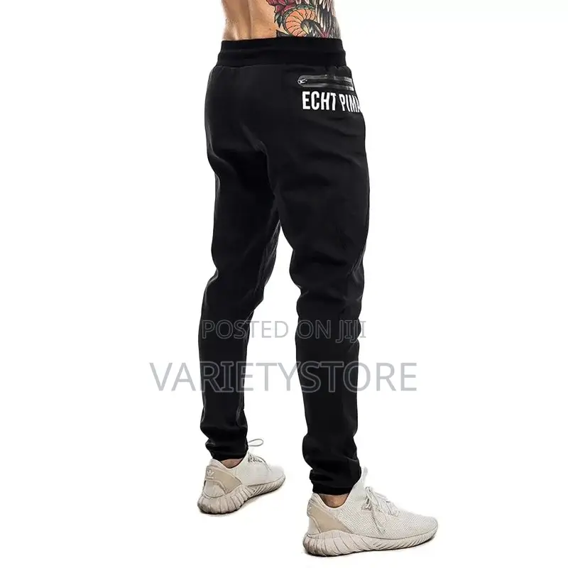 Muscular Giants Men Sweatpants Zipper Pocket Sport Pants